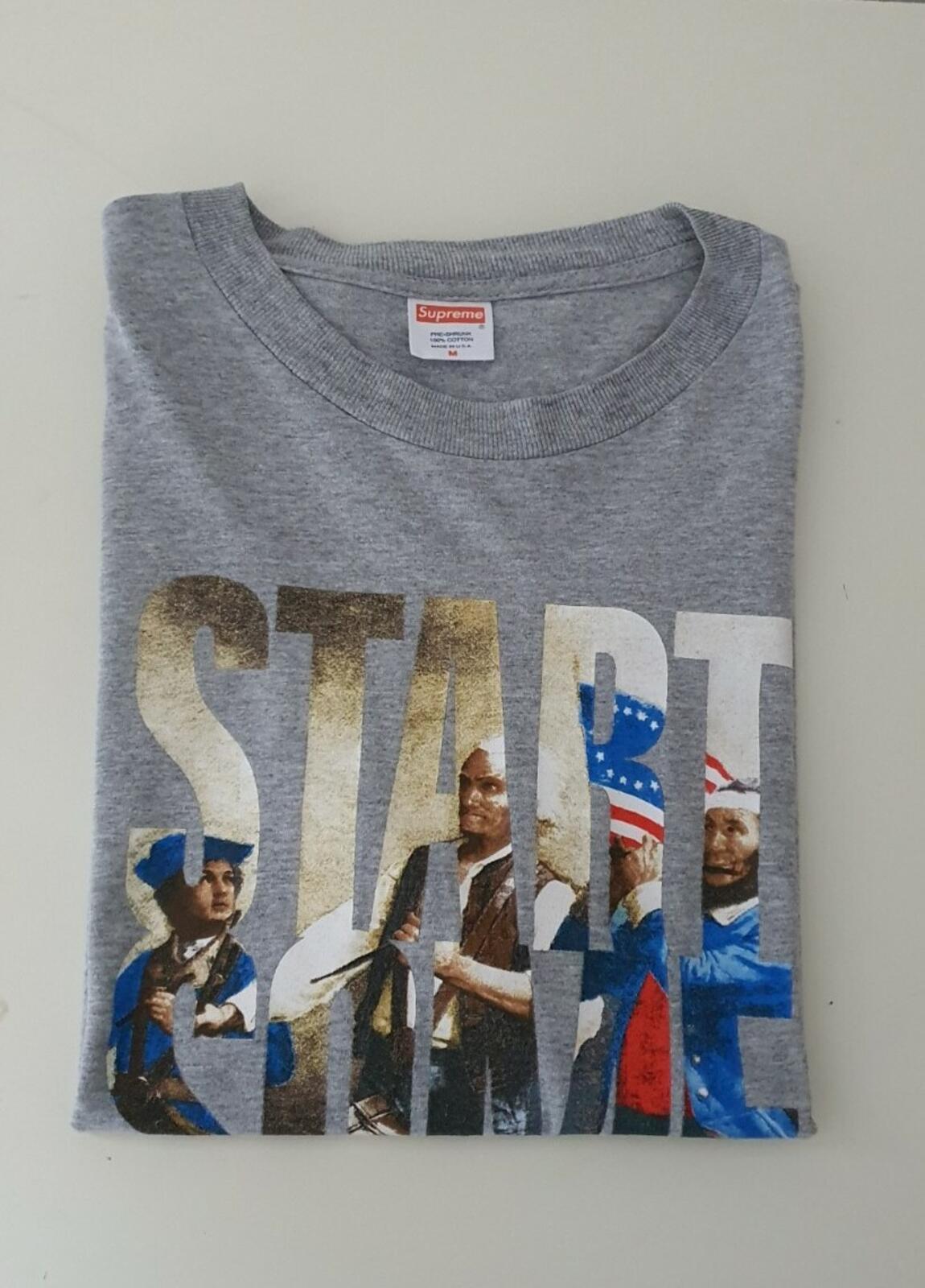 SS08 Supreme Start Something Tee Grey Size M