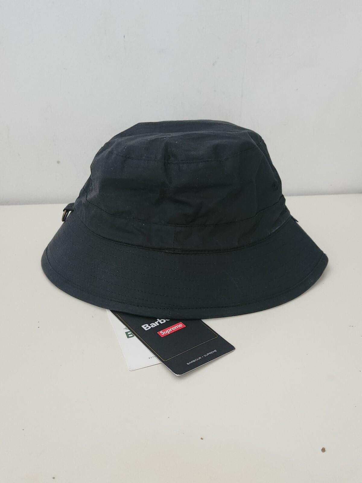 SS20 Supreme Barbour Waxed Cotton Crusher Hat Black Size M Water Resistant