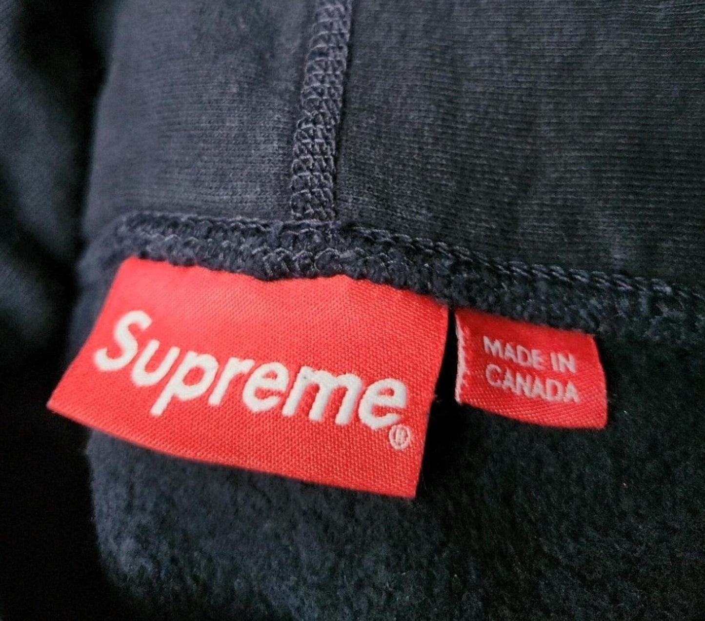 SS19 Supreme Apple Hooded Sweatshirt Navy Hoodie Size L Large