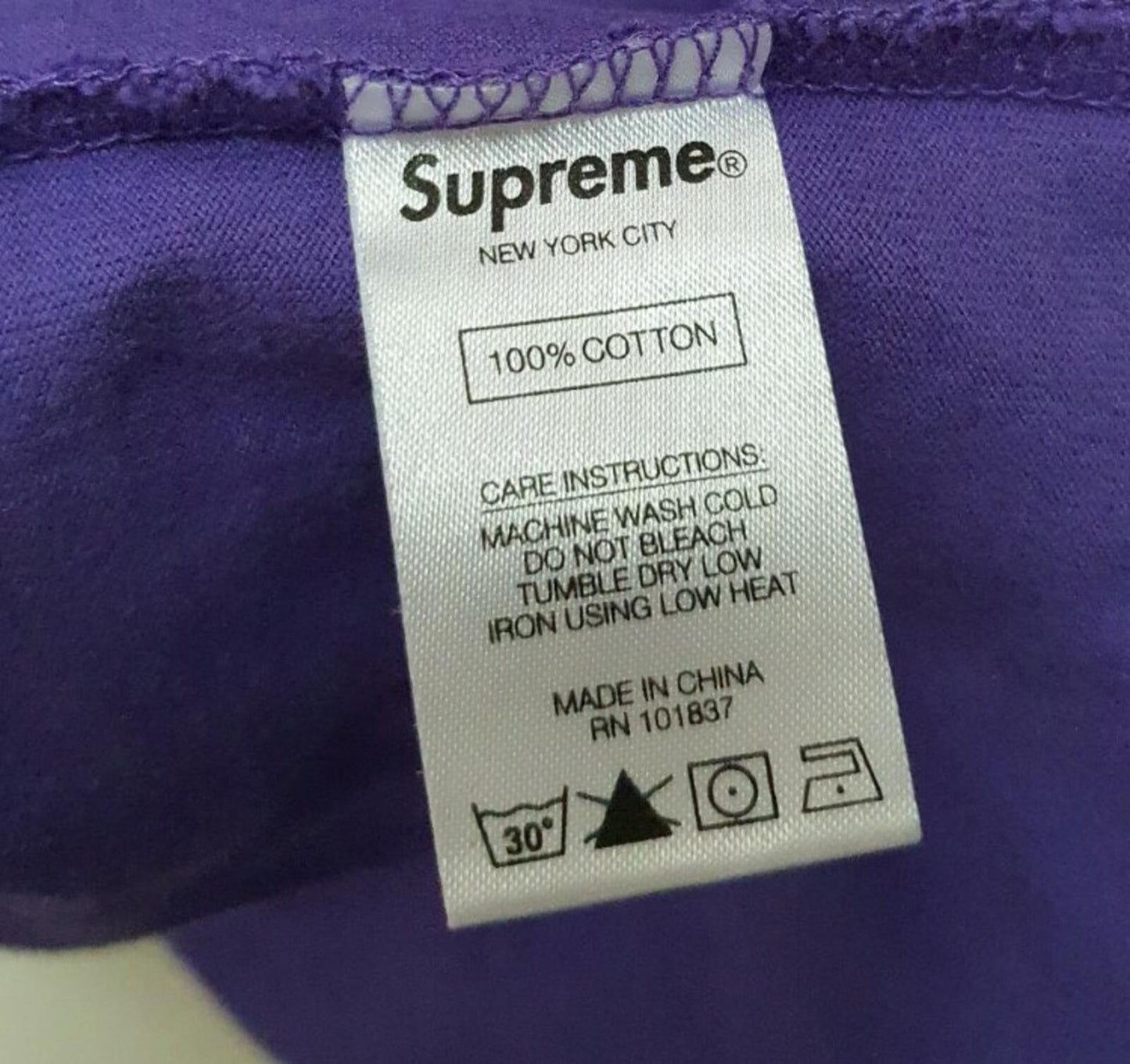 SS20 Supreme Meta Logo L/S Top Purple Size M