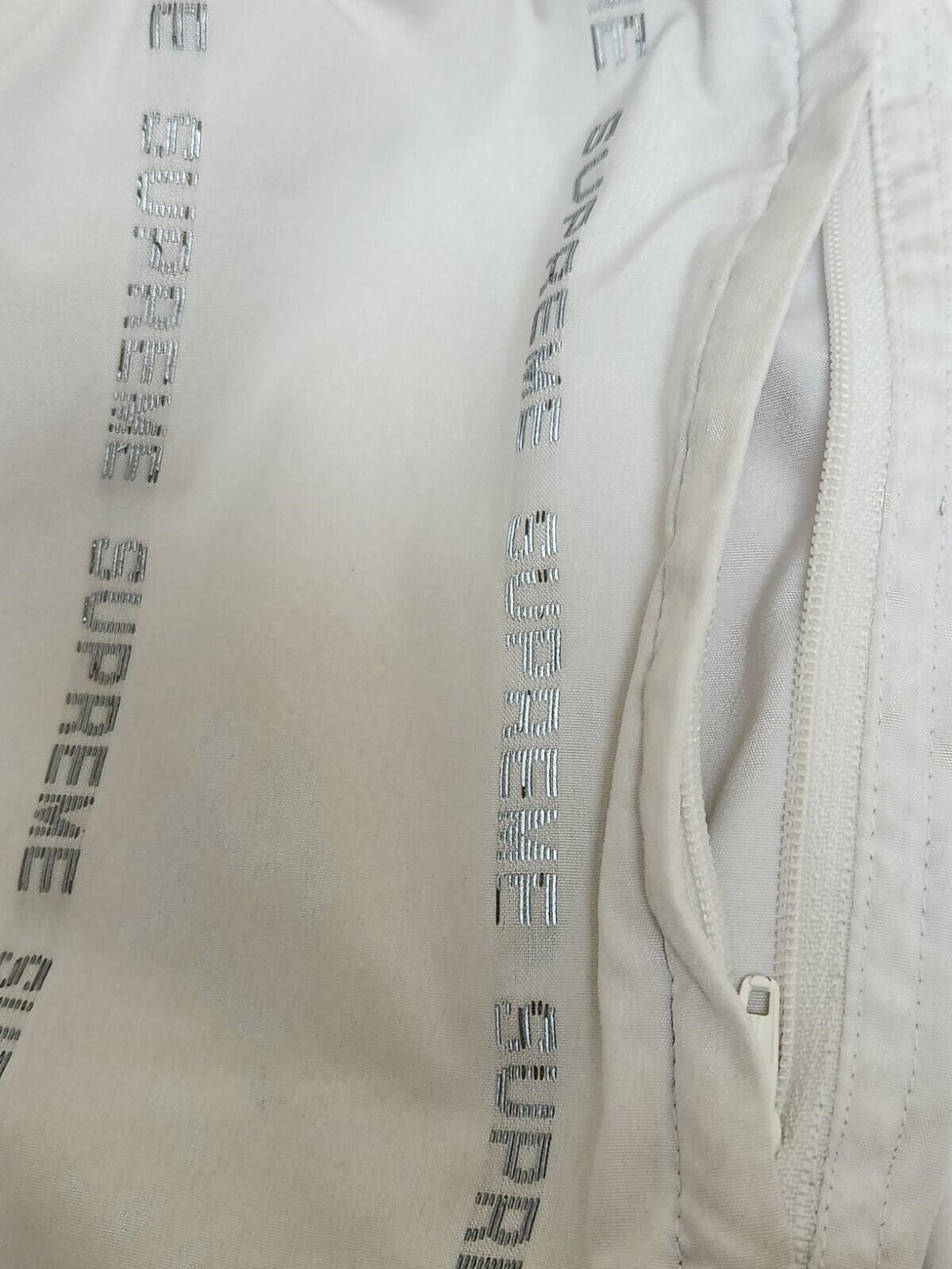 FW18 Supreme Reflective Text Track Pant White Size M