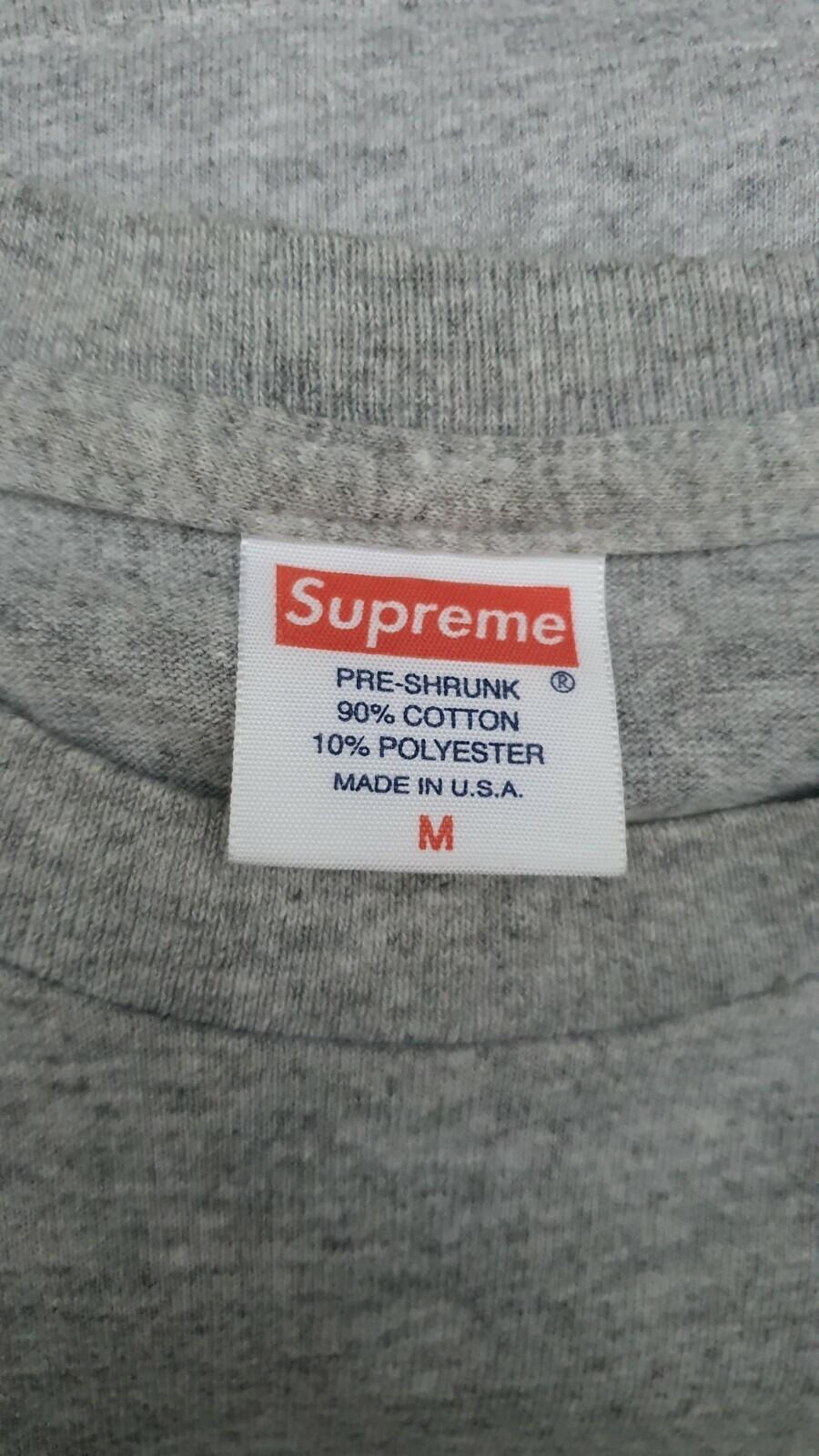 FW11 Supreme Bad Boy Records Biggie Tee Grey Size M