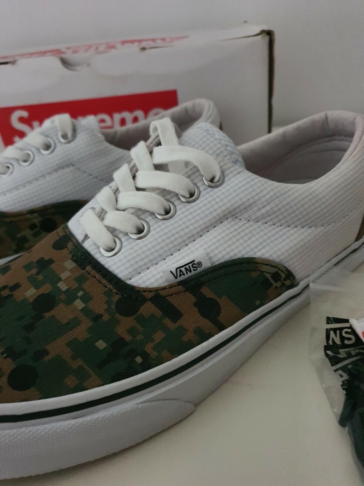 SS13 Supreme x Vans x Comme Des Garcons CDG Era Pro Talla US 8 UK 7 EU 40.5 oliva Rara
