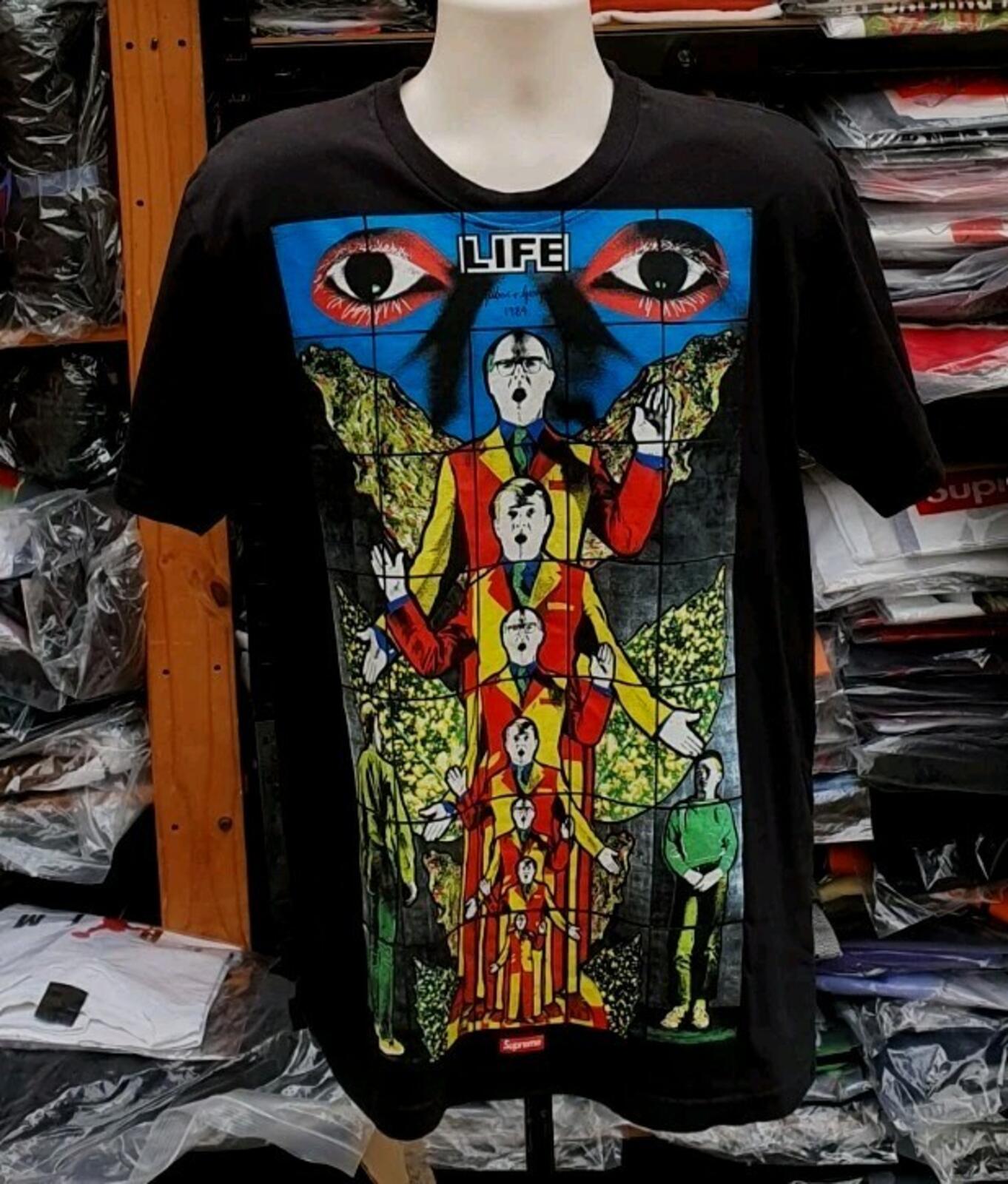 SS19 Supreme Gilbert & George Life Tee Black Size M