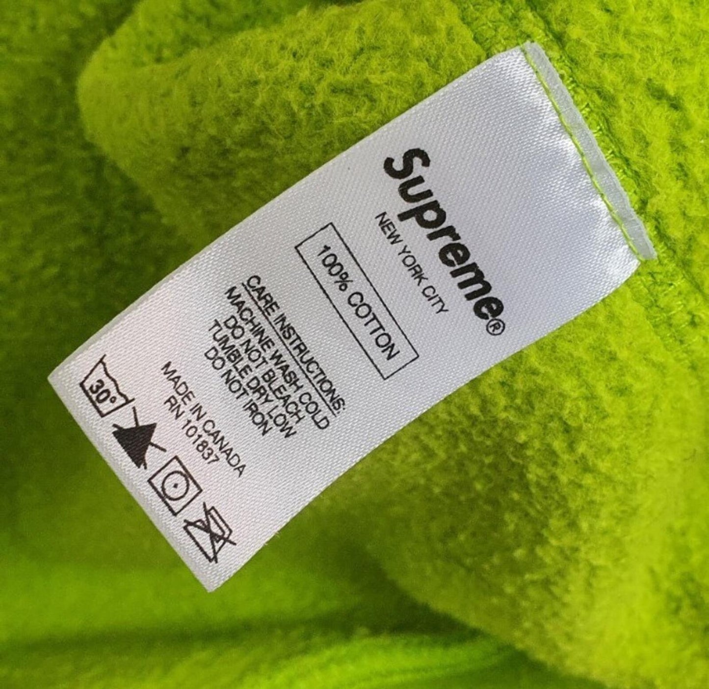 FW17 Supreme x Akira Patches hooded sweatshirt size L large lime hoodie Anime