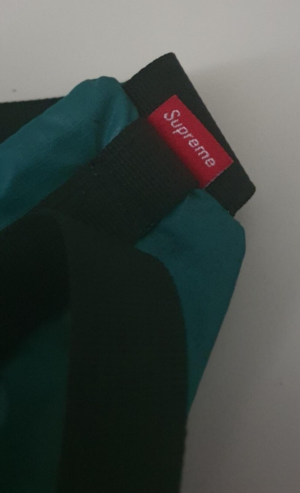 FW17 Supreme teal waist bag Cordura Fabric reflective text Shoulder Belt Used 1x