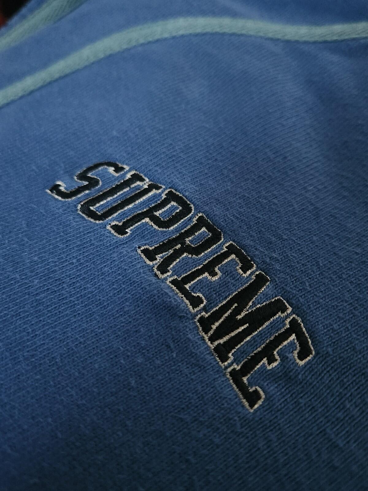 FW18 Supreme Color Blocked Baseball Top tee T-shirt M medium Blue Black Green