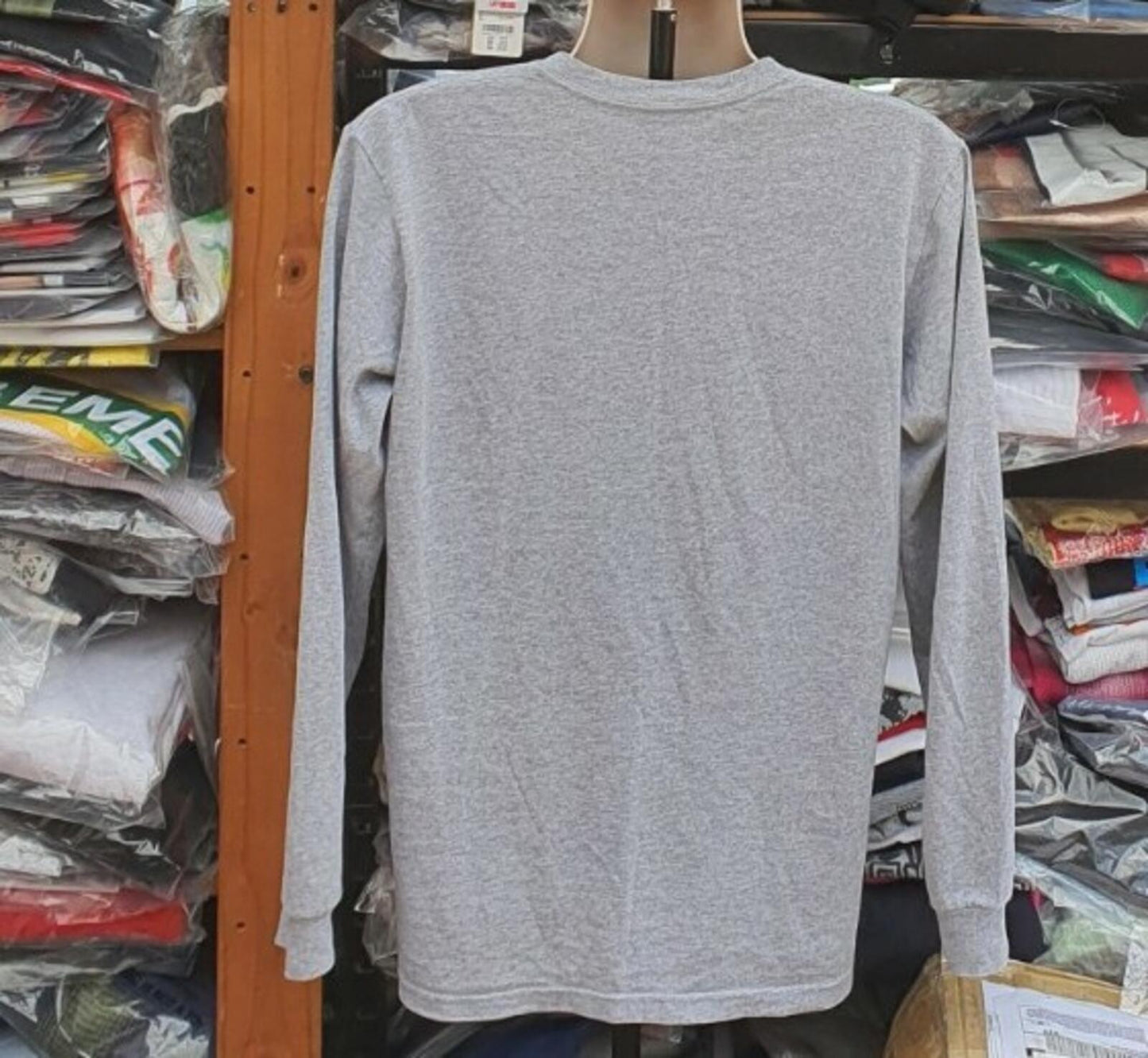 SS17 Supreme Nun L/S Tee Heather Grey Size M