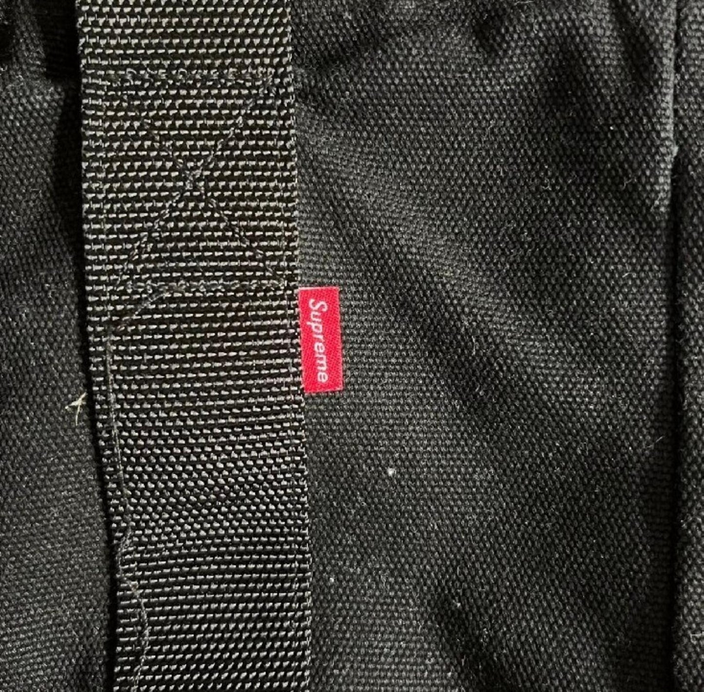 FW20 Supreme Canvas tote bag black Box Logo