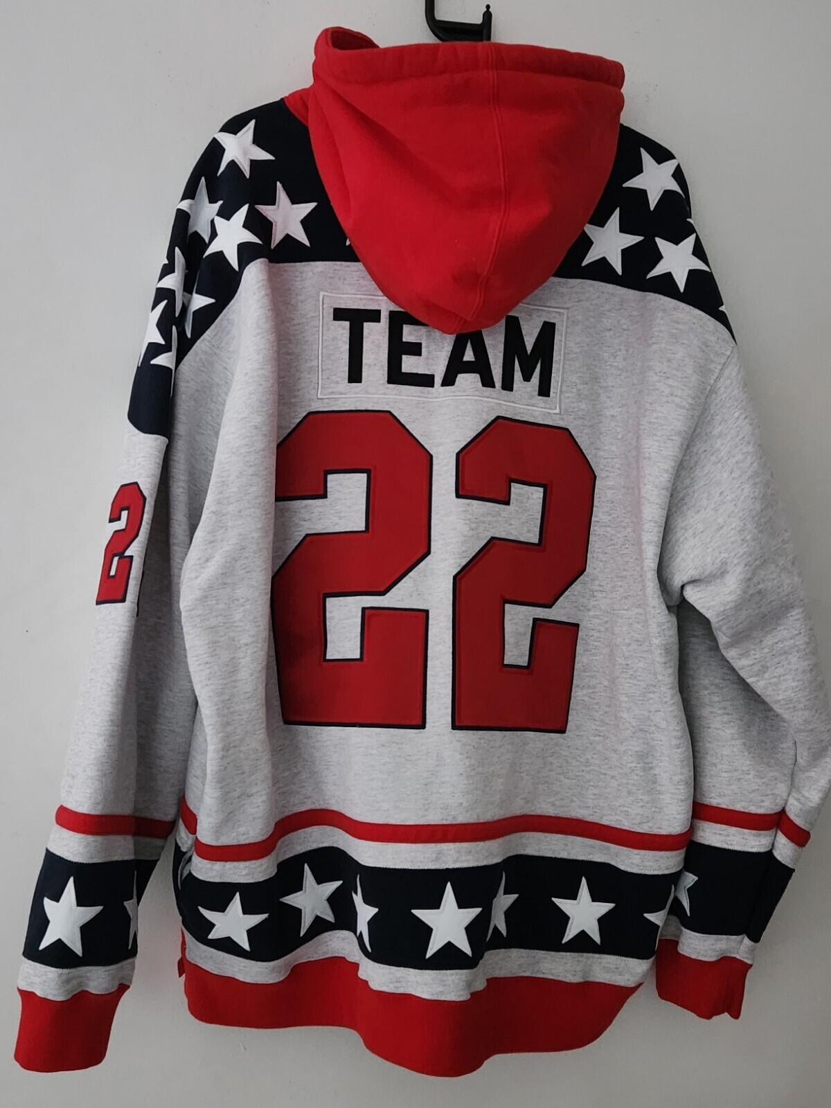 FW22 Supreme Hockey Hooded Sweatshirt Grau Hoodie XXL 2XL Bestickt 22 Sterne