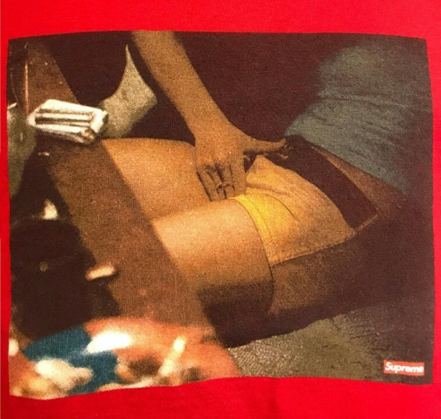 SS15 Supreme KIDS Hand Tee Red Size M  Jesus Christ What Happened?