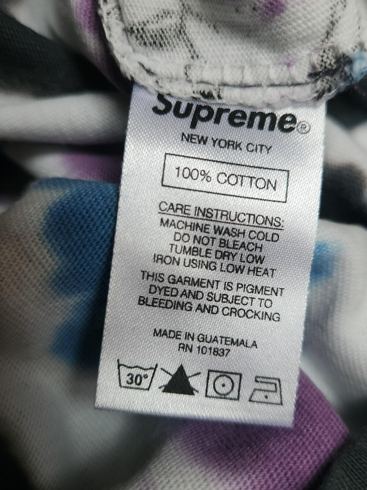SS21 Supreme Dyed Bear L/S Top Tee Talla L