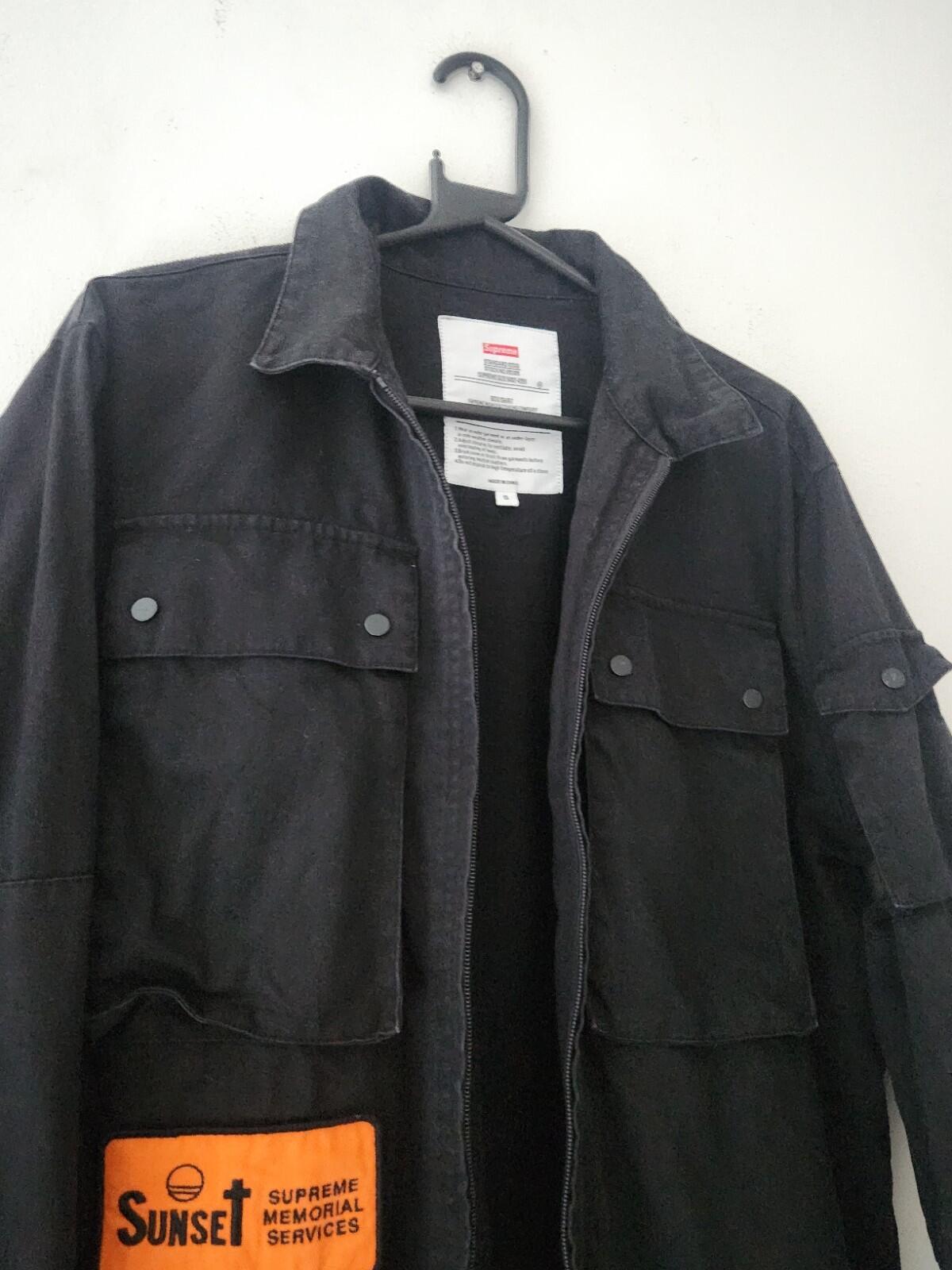 SS17 Supreme BDU Hemd Sunset Washed Schwarz Größe S