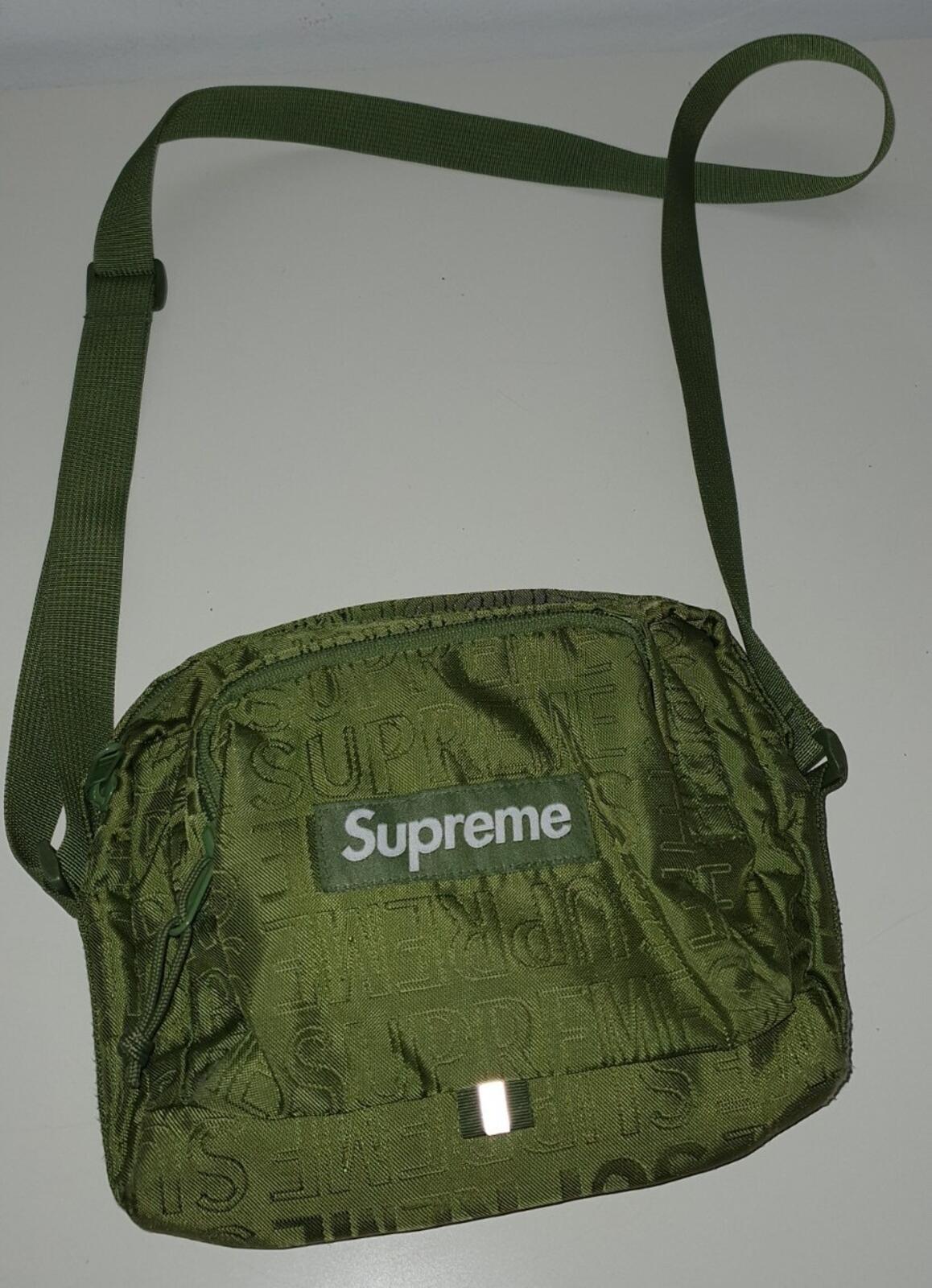 SS19 Supreme olive shoulder bag cordura fabric green