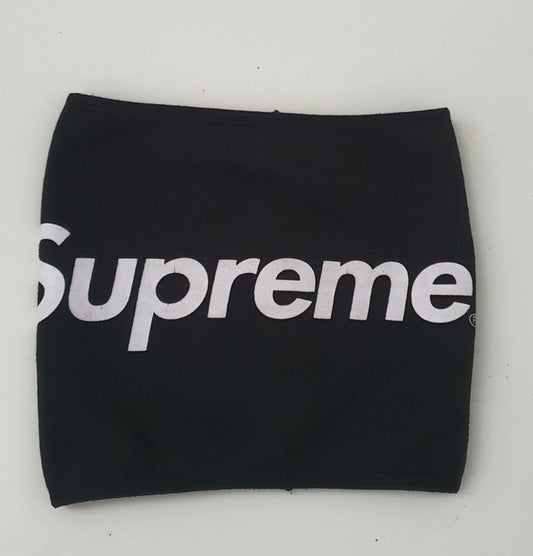 FW15 Supreme bufanda de cuello polar negra, calentador de cuello, accesorio raro