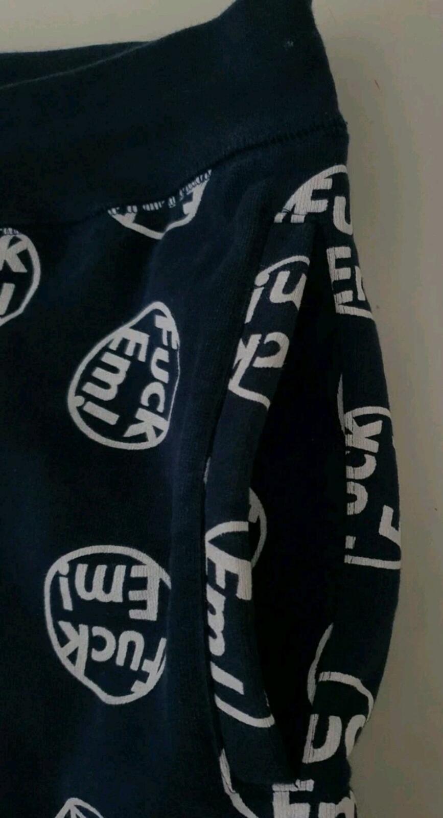 FW14 Supreme *uck Em! Navy hooded sweatshirt + shorts size M medium S small Set