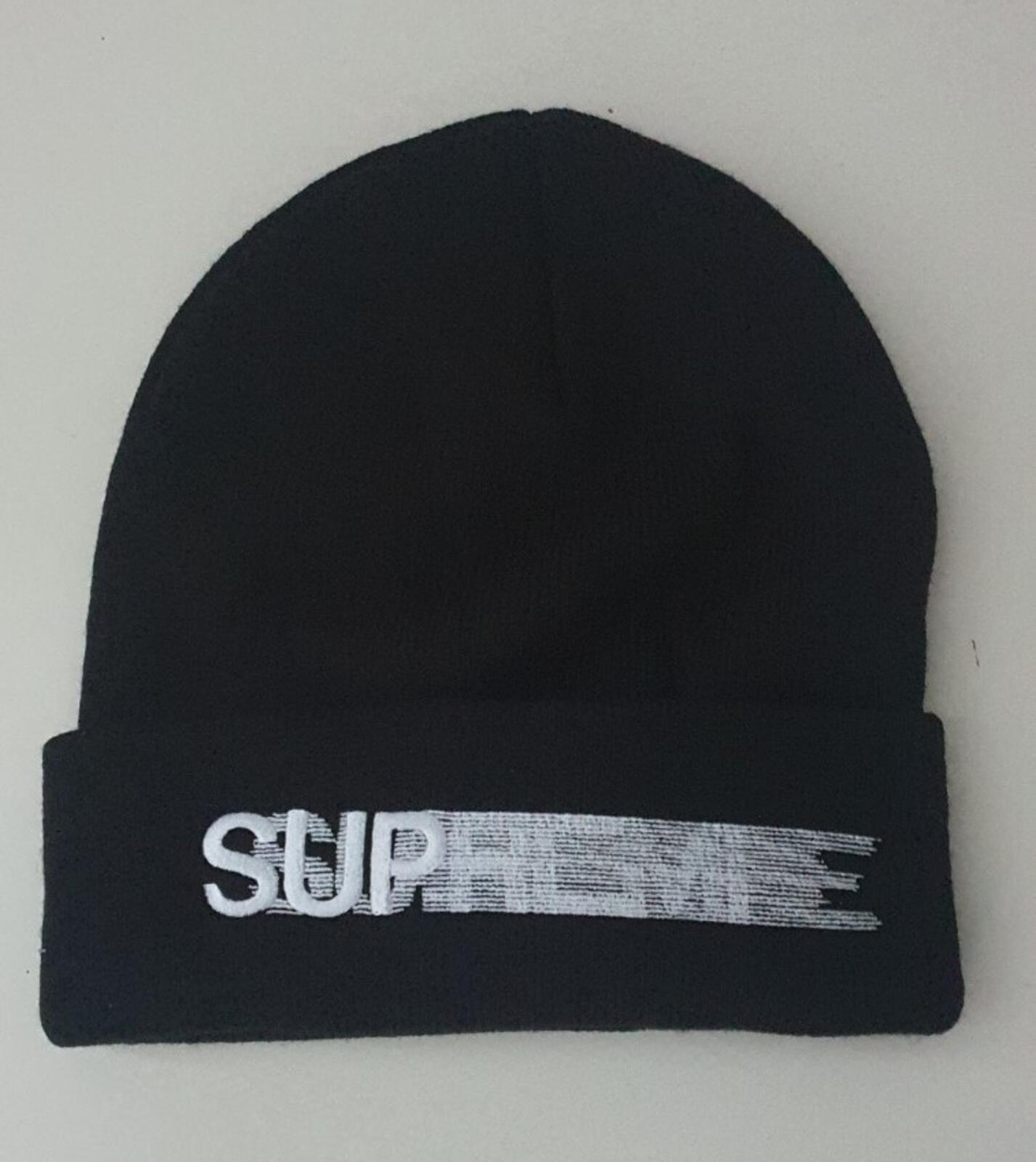 SS23 Supreme Motion Logo Beanie Black