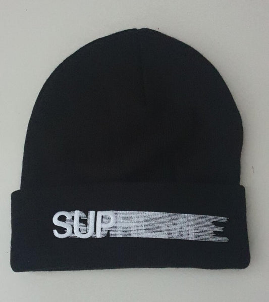 SS23 Supreme Motion Logo Beanie Schwarz