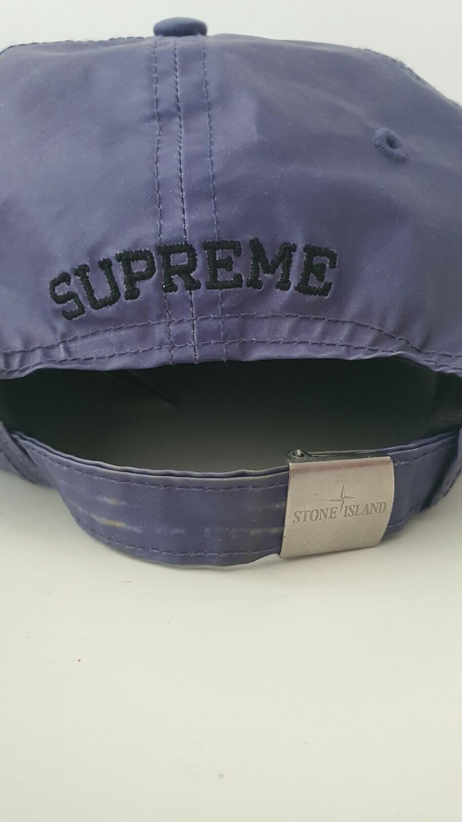 SS16 Supreme x Stone Island heat reactive 6-panel cap Purple hat Made in U.S.A