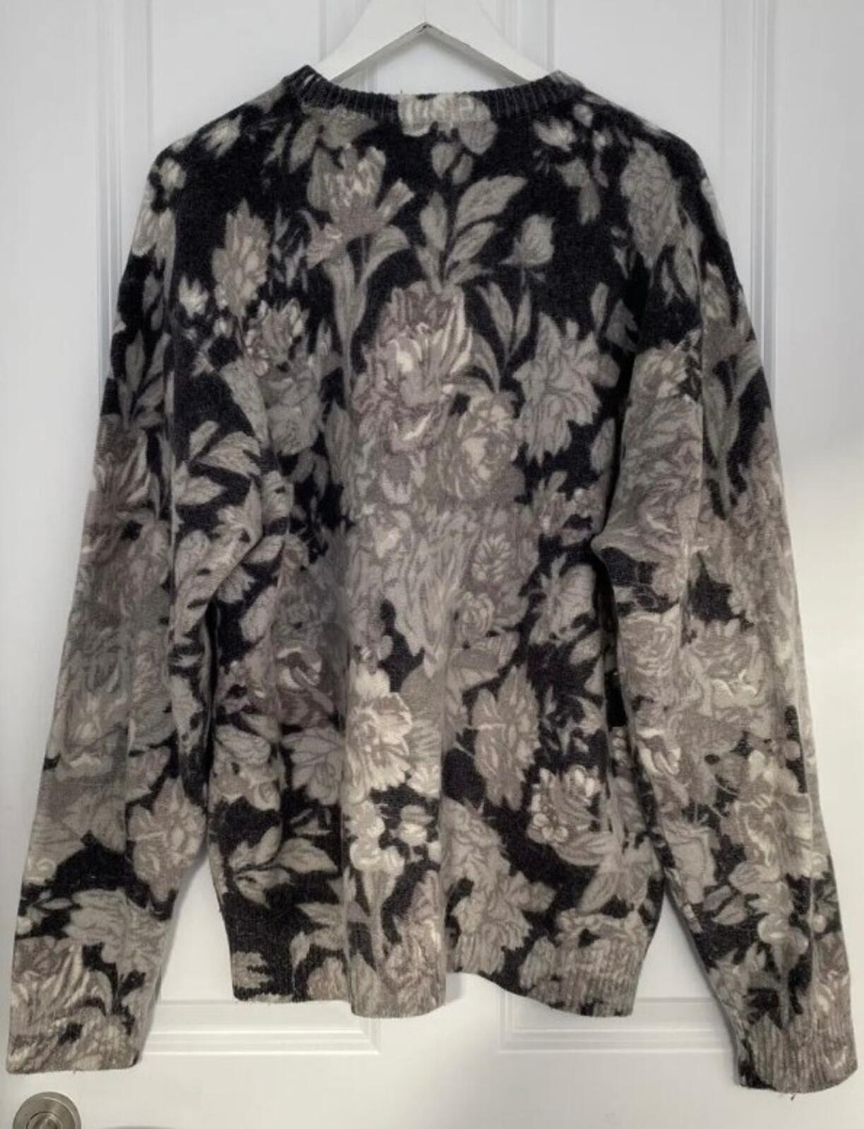 SS19 Supreme Printed Floral Angora sweater lambswool black size XL black jumper