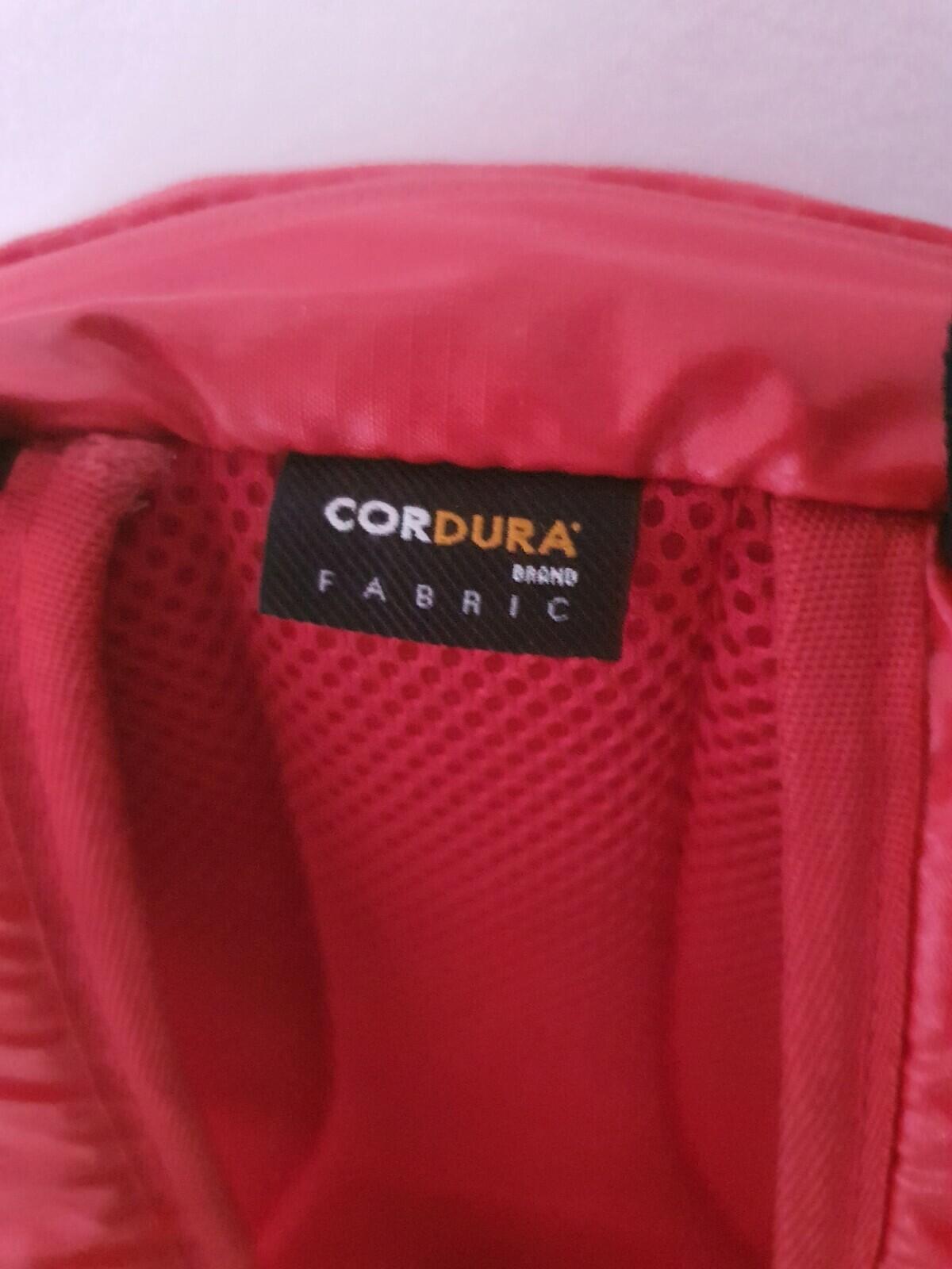 FW17 Supreme red backpack Cordura Fabric box logo Reflective text Rucksack