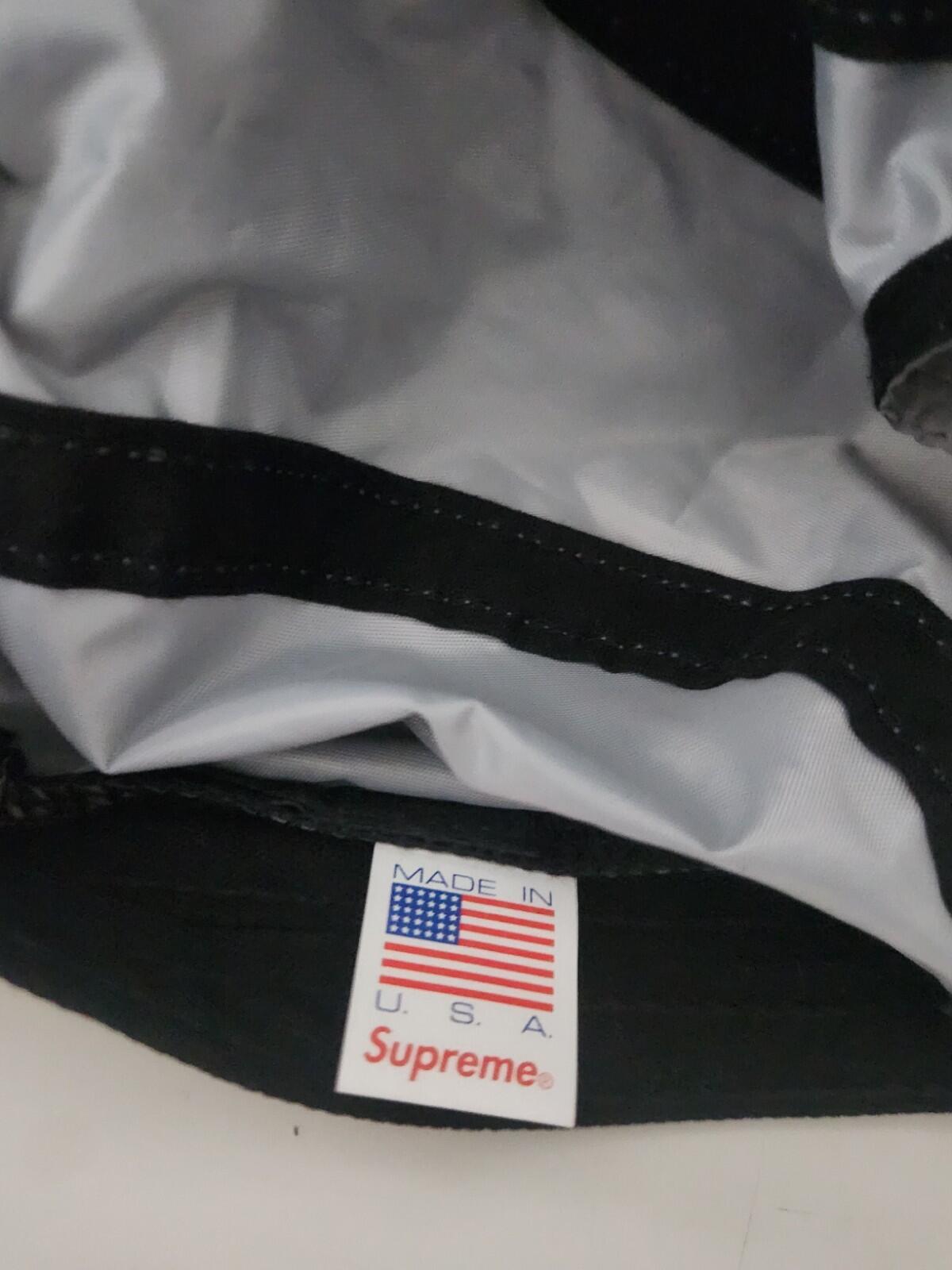 SS20 Supreme Reflective Camp Cap Black Silver Hat Box logo Made In U.S.A