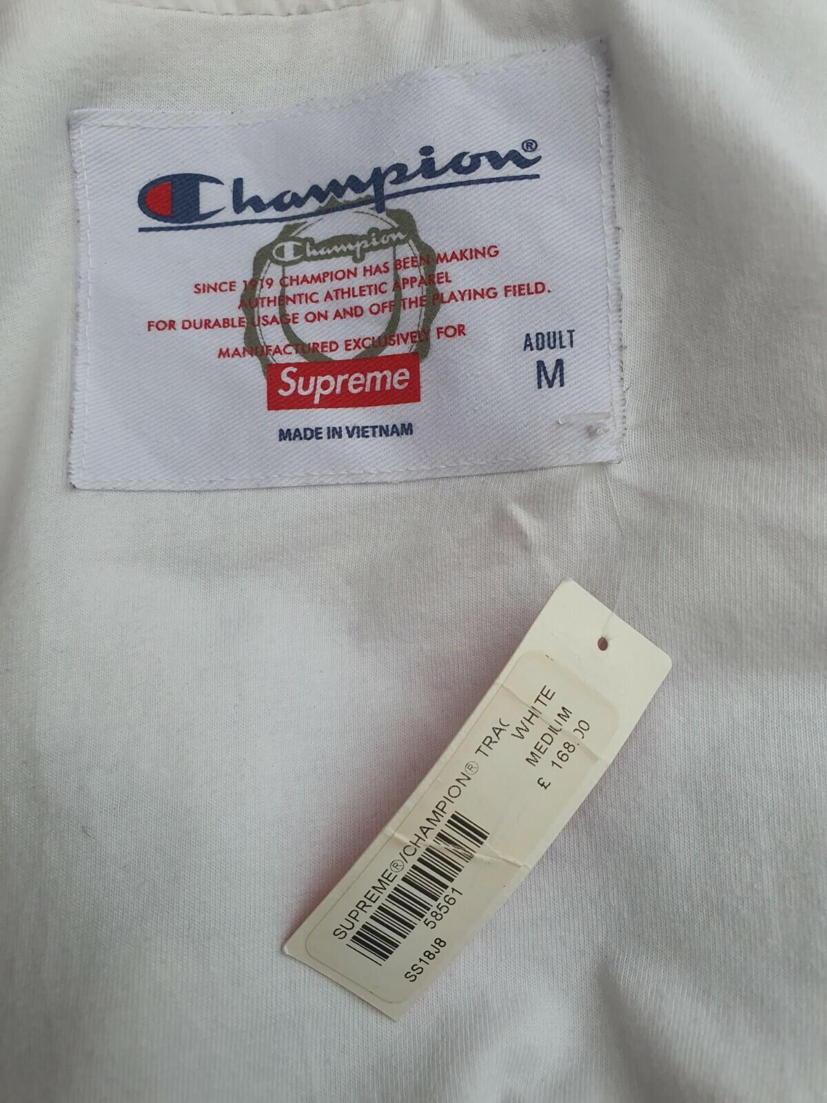SS18 Supreme x Champion Track jacket White Size M