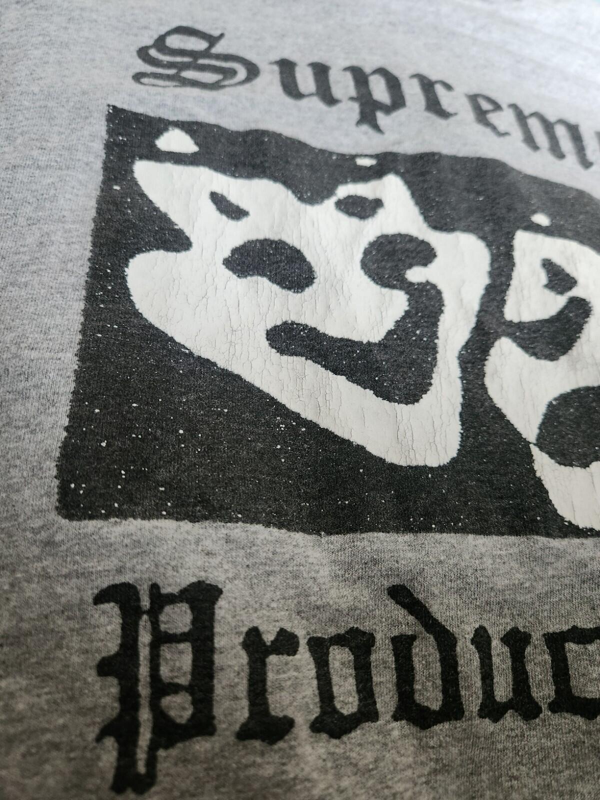SS16 Supreme Productions L/S Tee Heather Grey size M