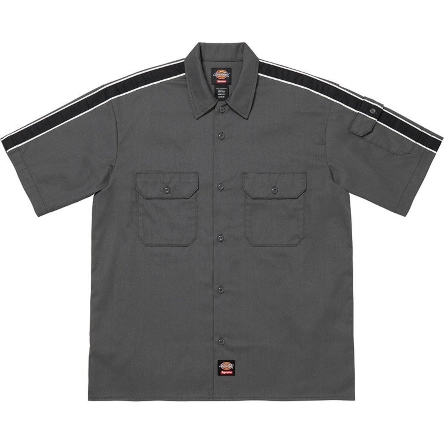 SS22 Supreme x Dickies Stripe S/S Work Shirt Black Size XL