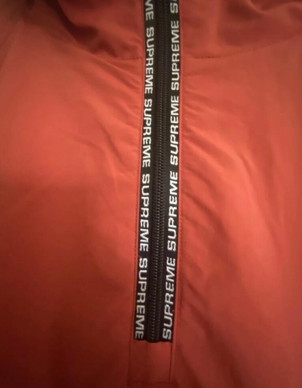 SS19 Supreme Nylon Ripstop Hooded Pullover  M medium jacket Water resistant rust