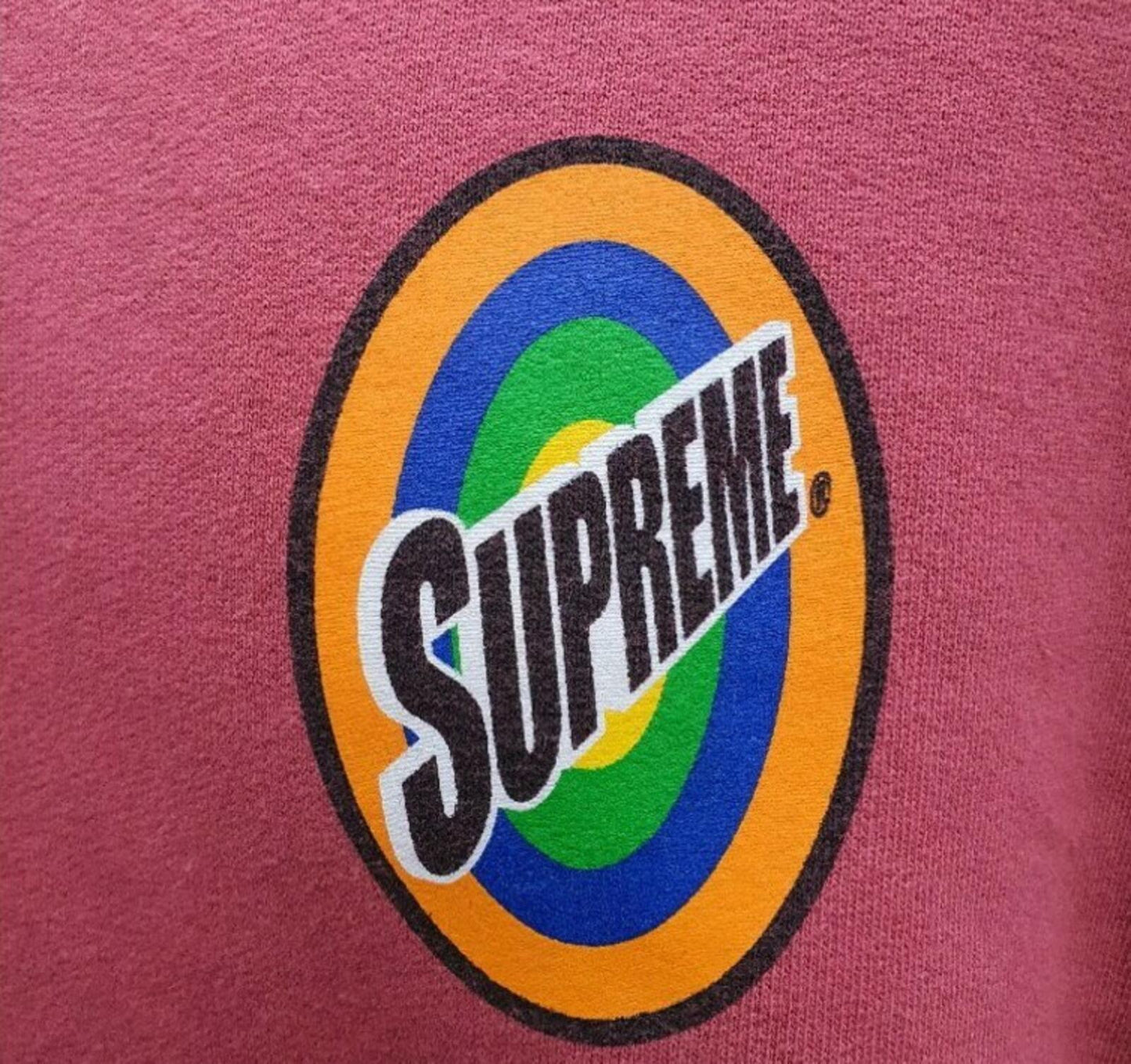SS16 Supreme Spin Logo Crewneck Malva Talla XL
