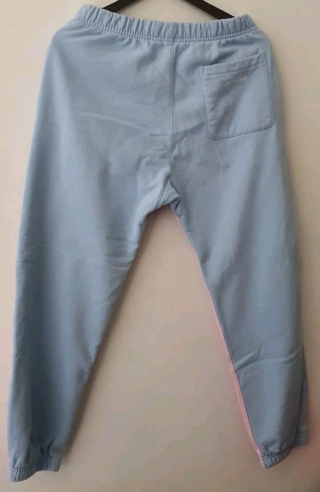 FW21 Supreme S Logo Split sweatpant pants size S Small Light Blue Pink