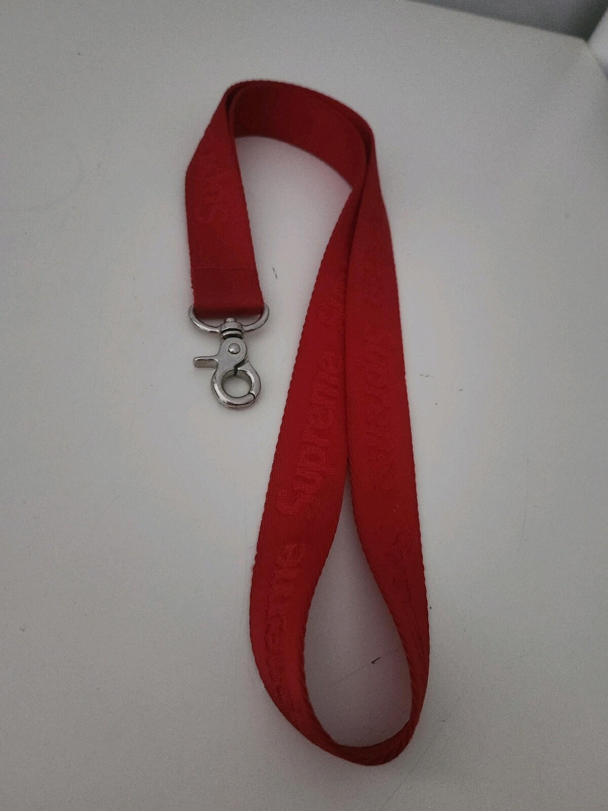 SS16 Supreme Nylon Lanyard Keychain Red Keyring