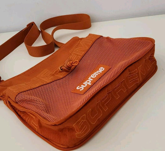 FW21 Supreme side bag Orange shoulder bum bag Water Resistant