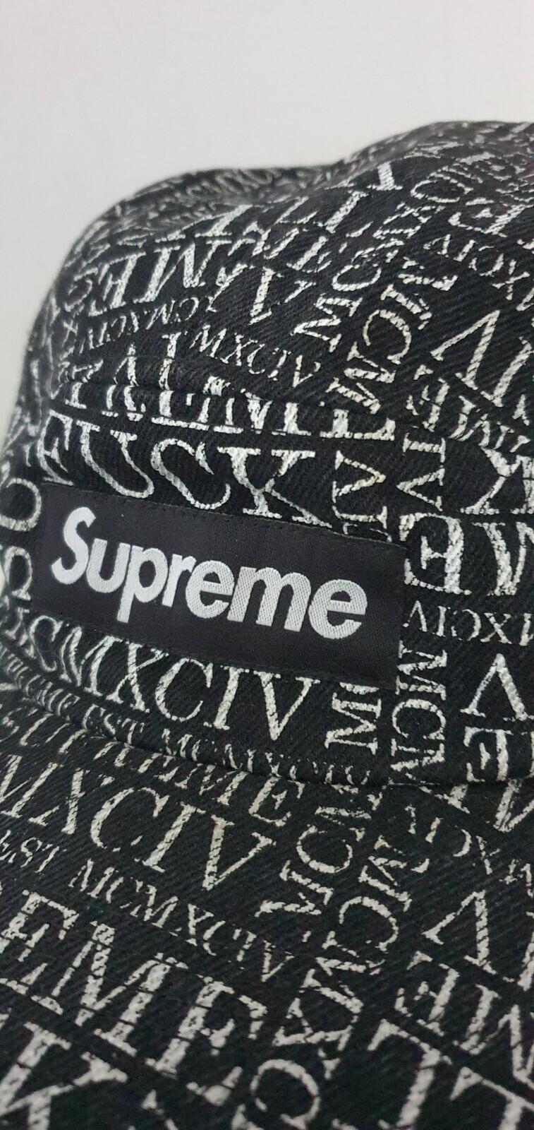 FW15 Supreme F UCK EM' ALL Denim Camp Cap Schwarz