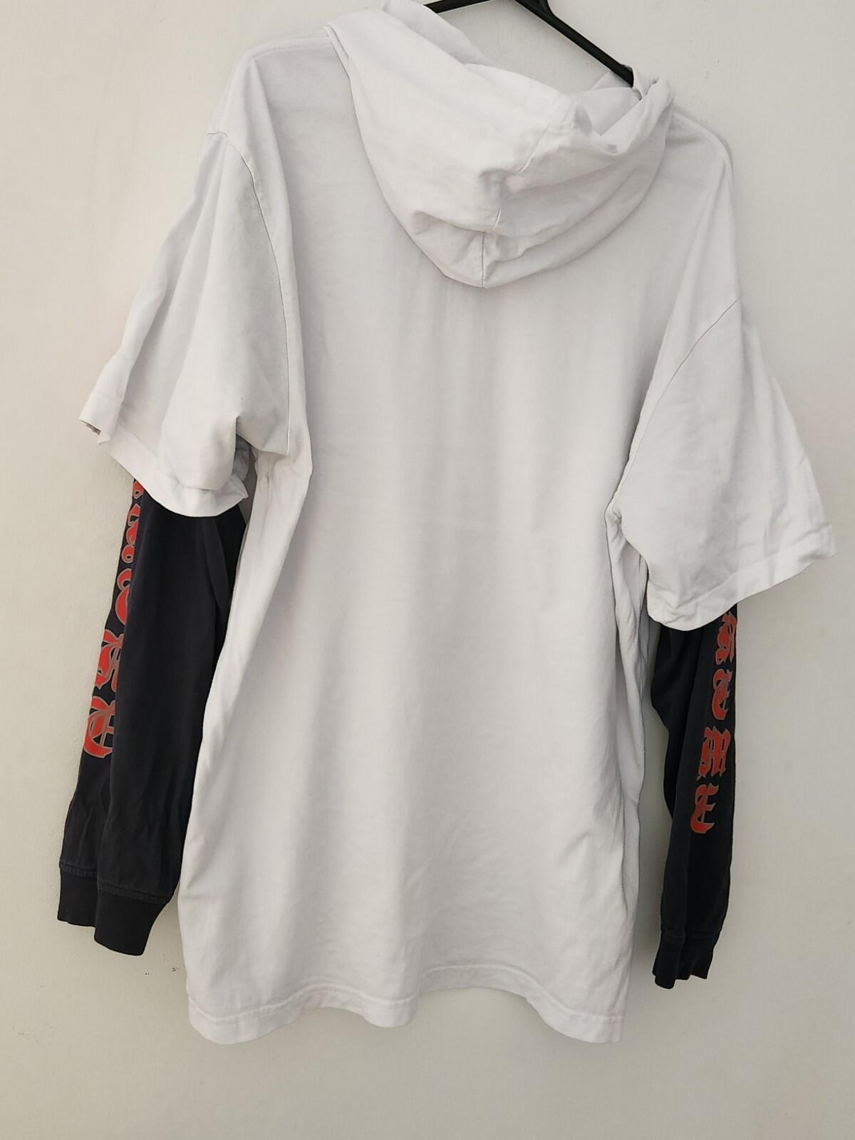 FW22 Supreme Layered Hooded L/S Top Hoodie White Size L