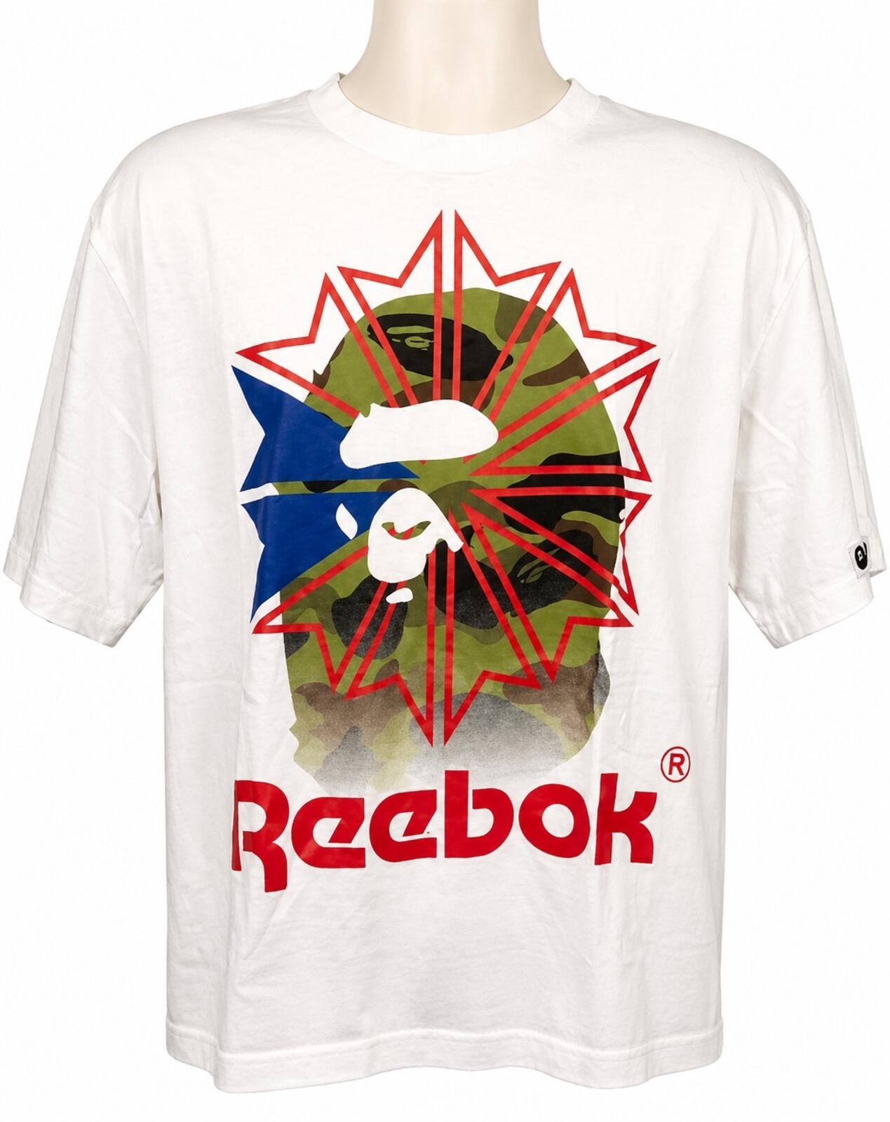 A BATHING APE x REEBOK Classic 002 Tee White Size XL BAPE