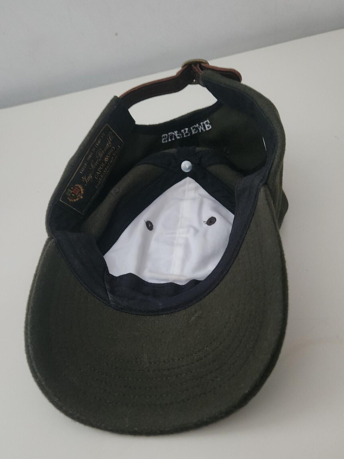FW21 Supreme Loro Piana Wool S Logo 6-panel cap Olive Hat Italian Fabric