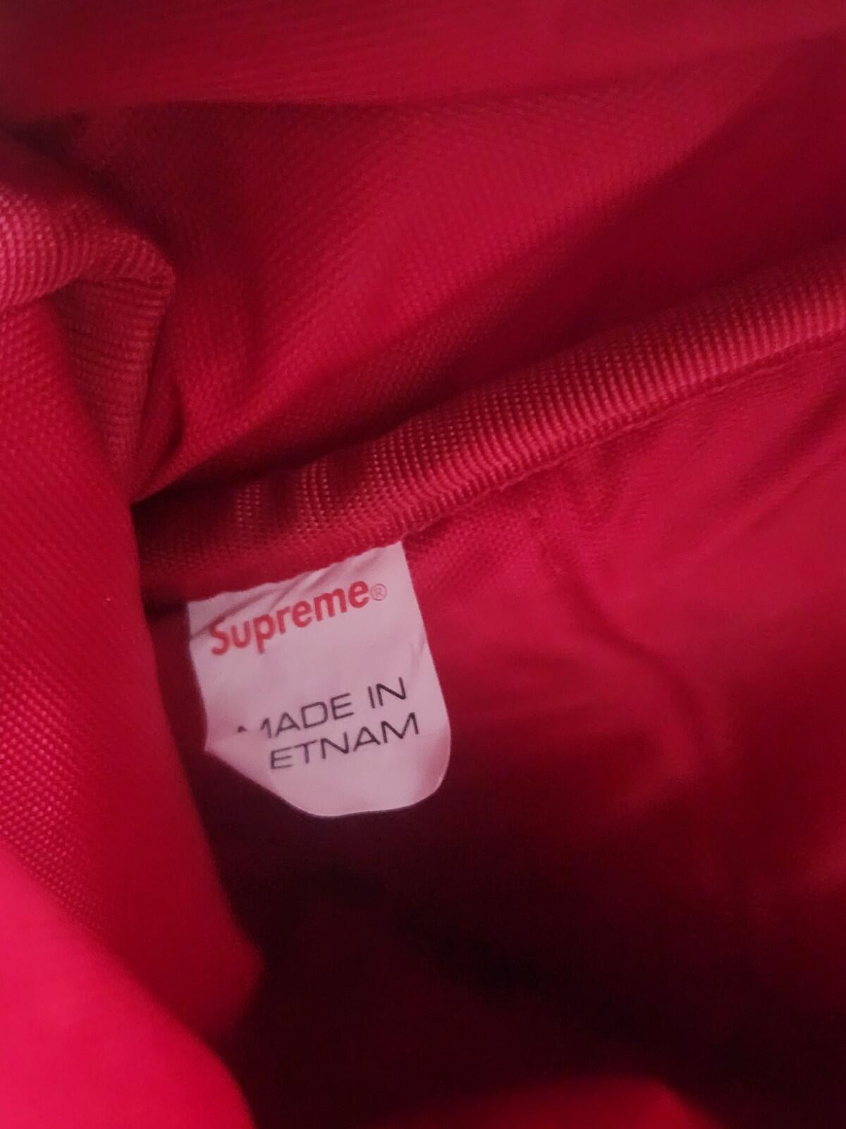 FW20 Supreme Backpack Dark Red Bag Water Resistant Nylon Rucksack