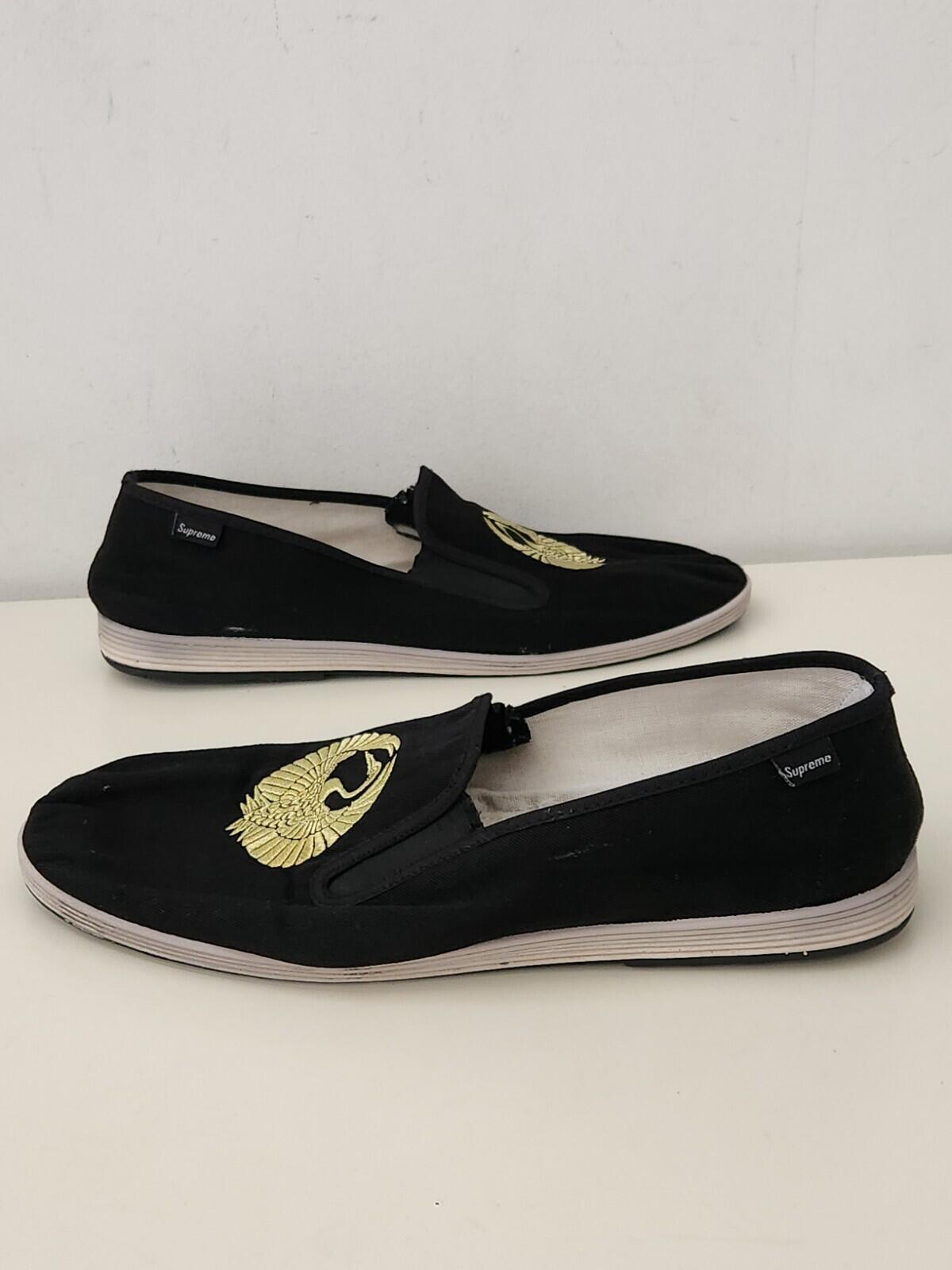 SS16 Supreme Sasquatchfabrix black slip on shoes size UK 9 US 10