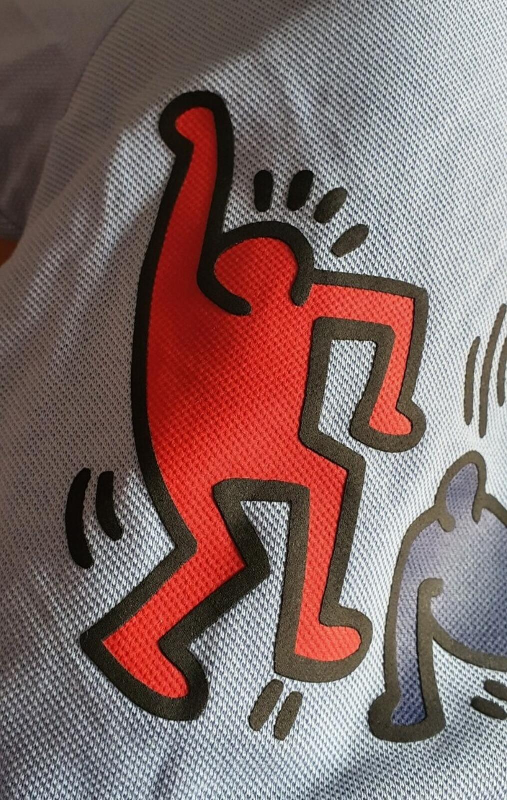 LACOSTE x KEITH HARING polo shirt from 2019 size L large FR 5 light blue Worn 1x