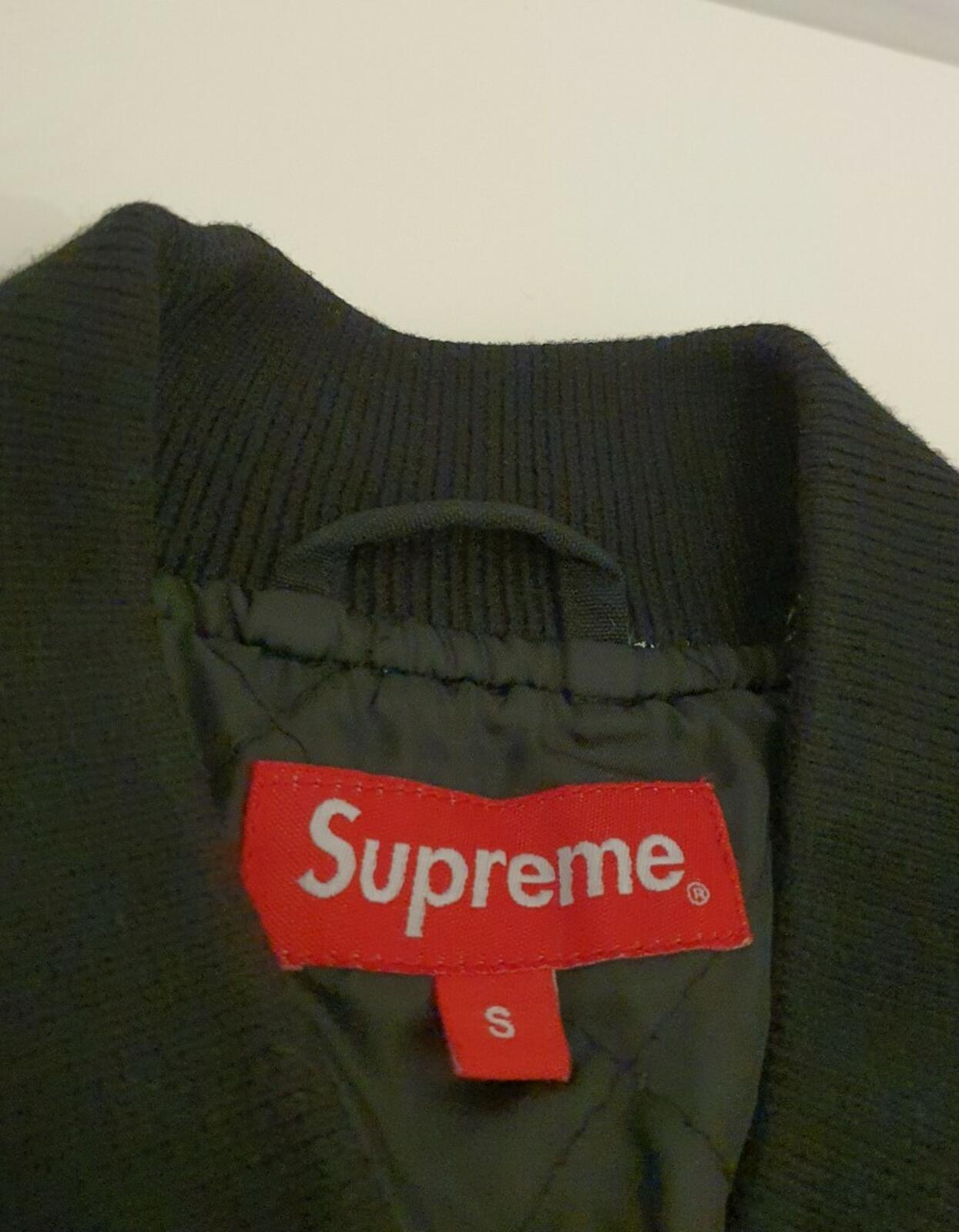SS17 Supreme Trail jacket S small Teal small box logo Jacquard Graphic Rib Yoke