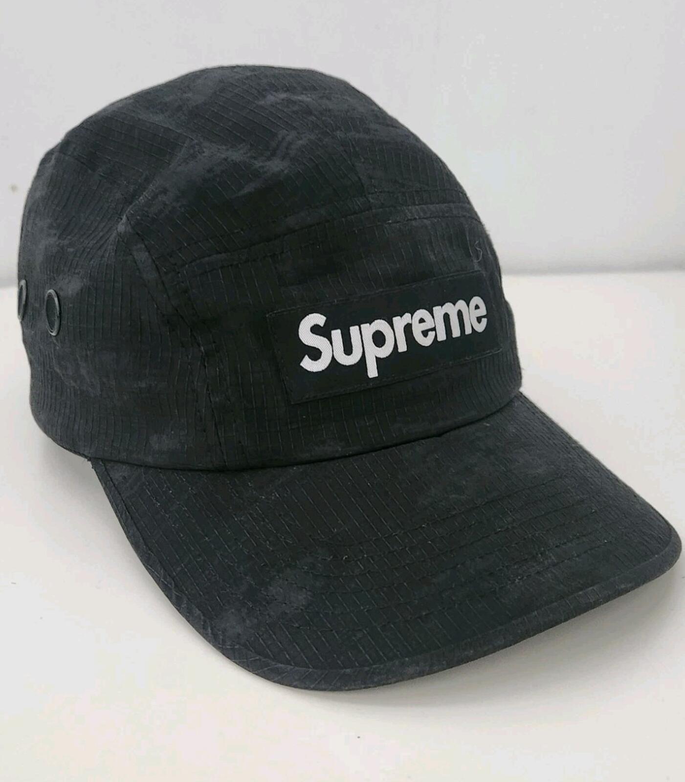 SS22 Supreme Broken Camo Camp Cap Black
