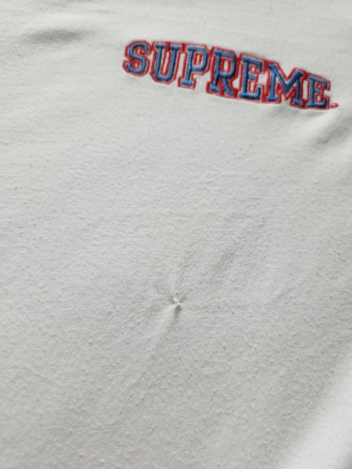 SS18 Supreme Piping Ringer Tee size XL white T-shirt