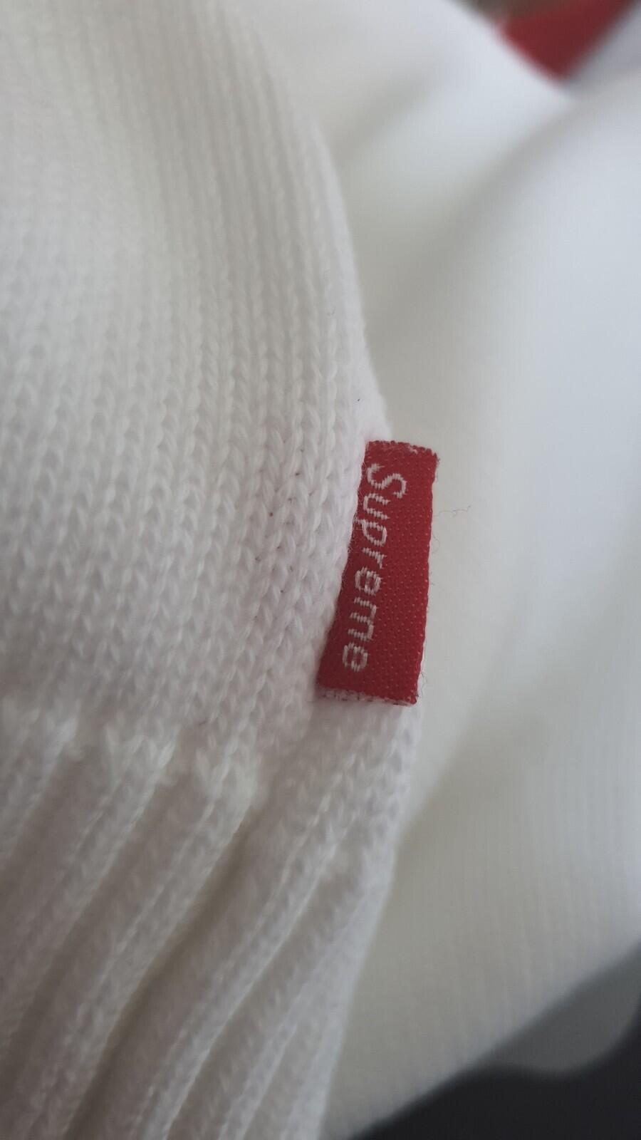 SS16 Supreme x Stone Island Jersey con logo reflectante Blanco Talla S