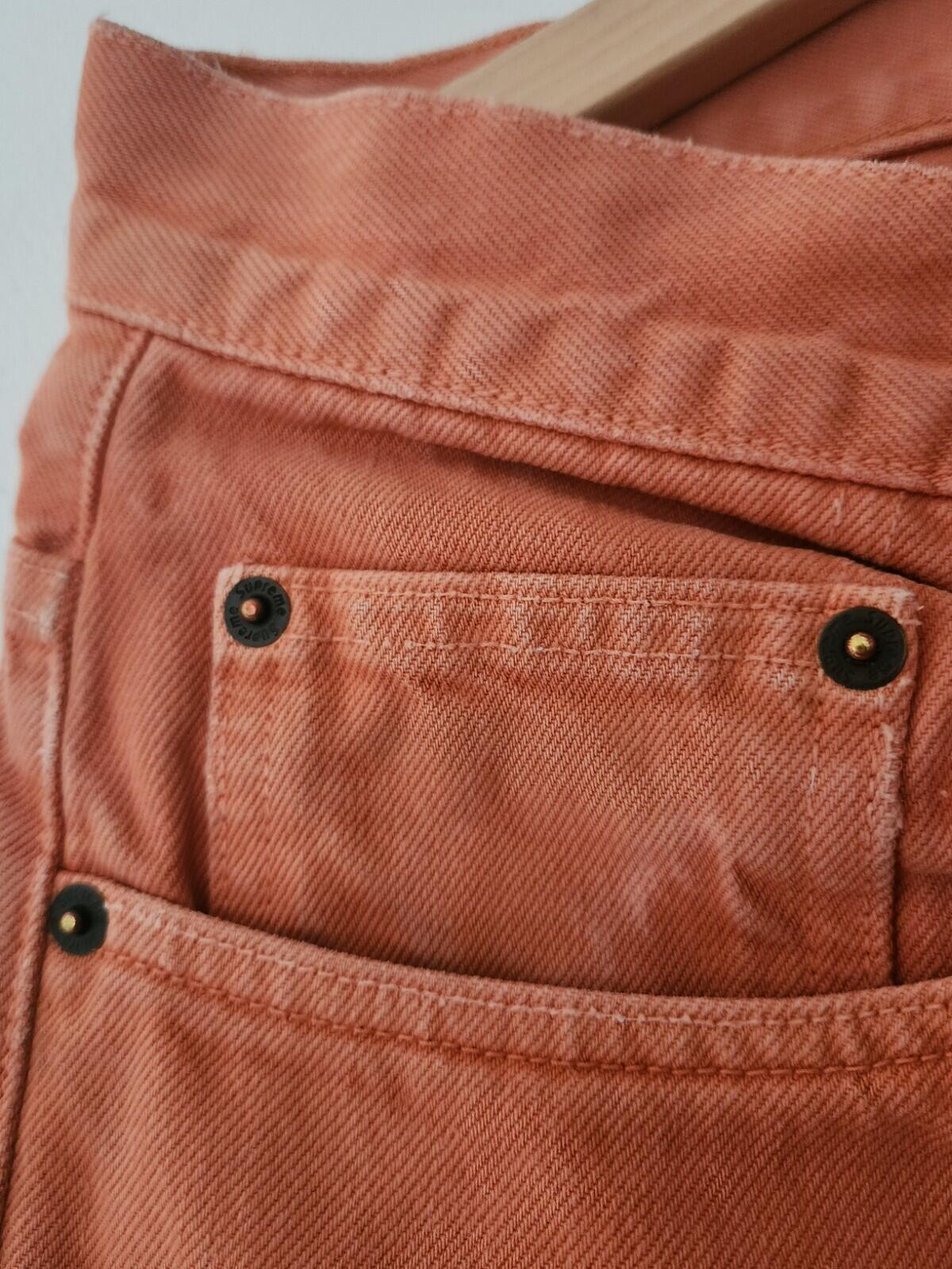 SS18 Supreme washed regular jeans size 30 Orange Trousers W30 L27 star denim