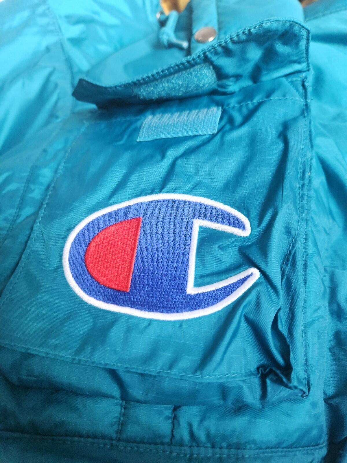 SS18 Supreme x Champion Pullover L Large Teal Jacket Nylon