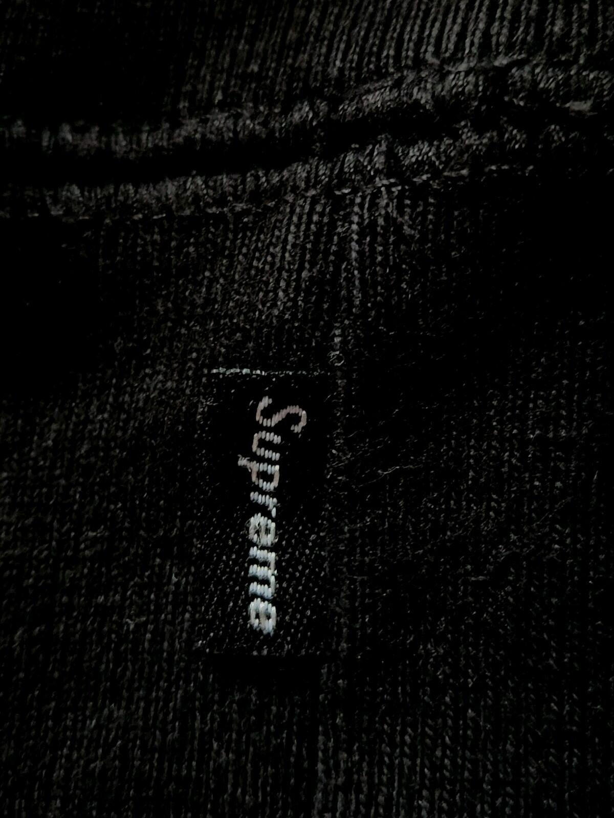 SS22 Supreme Raised Handstyle Kapuzenpullover Schwarz Größe L