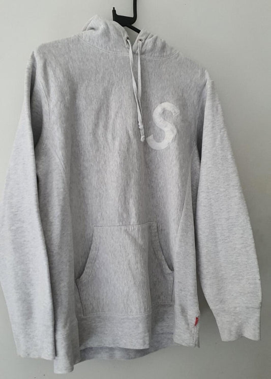 FW15 Supreme S Logo Sudadera con capucha talla M gris medio