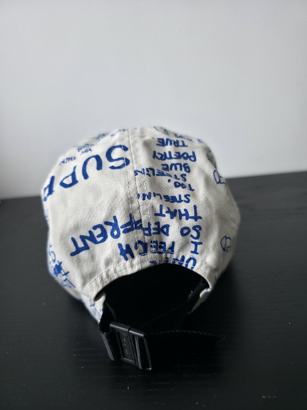SS23 Supreme Gonz Poems Camp Cap White Mark Gonzales